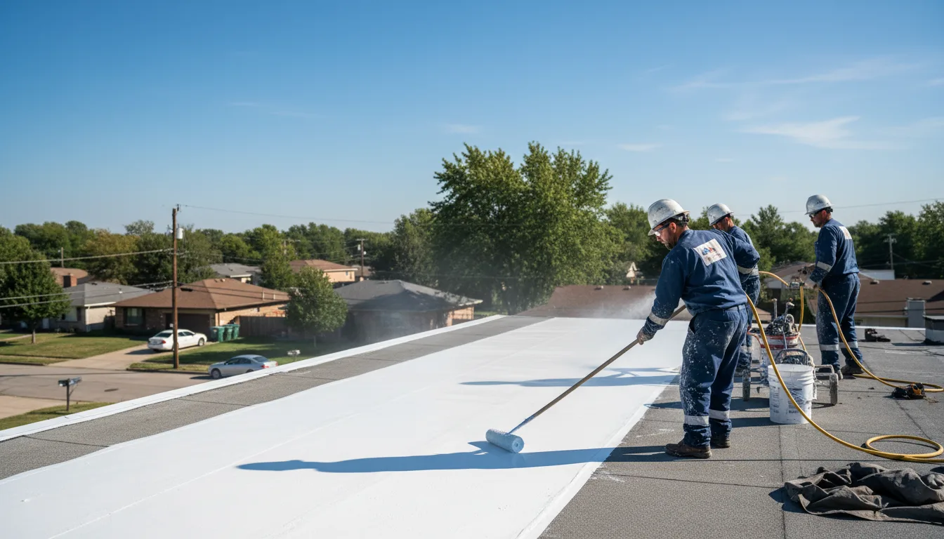Commercial roof coating in Evansville, WI near me